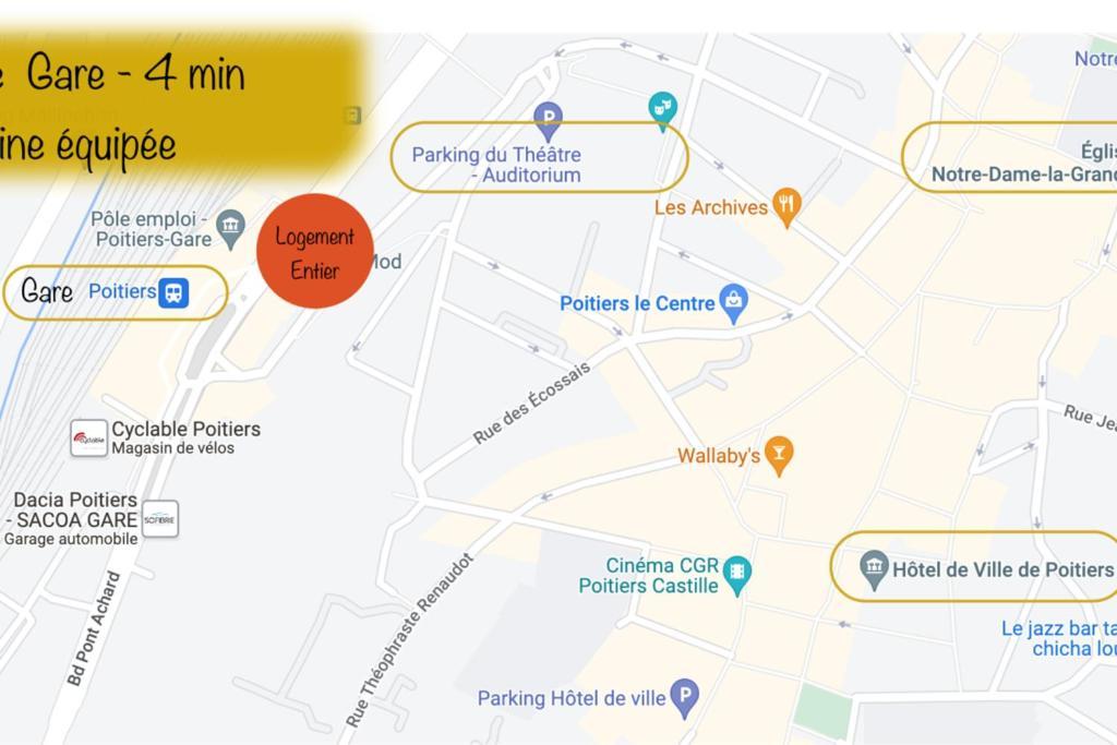 Appartement En Face De La Gare - Centre Ville ปัวติเยร์ ภายนอก รูปภาพ